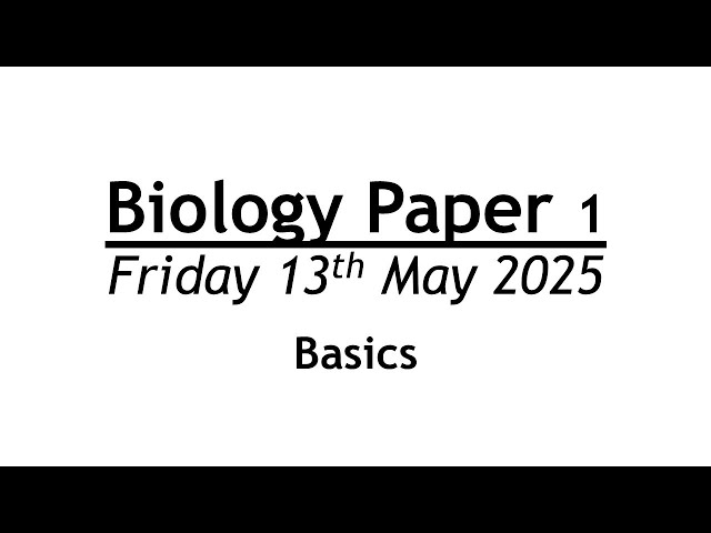 Edexcel GCSE Combined Science - Biology Paper 1 - BASICS