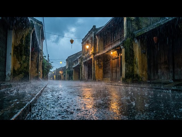 MONSOON THUNDERSTORM Approaching Over Village | Calm Rain Ambience for Deep Rest
