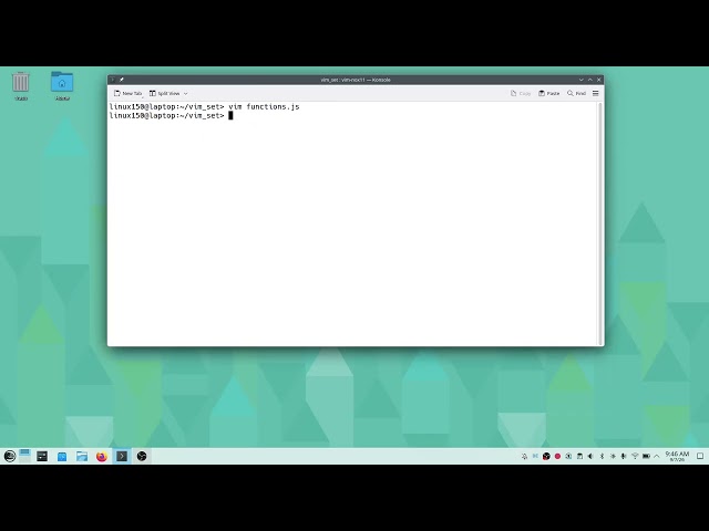 Setting options with vim