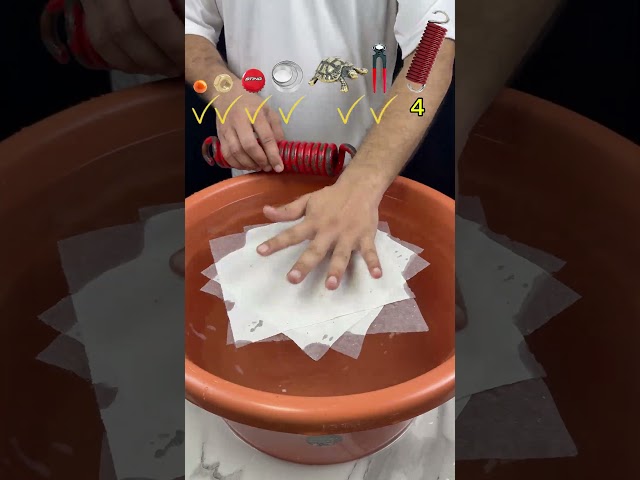 How much paper does it take to make the object float? #experiment #asmr #satisfying #shorts