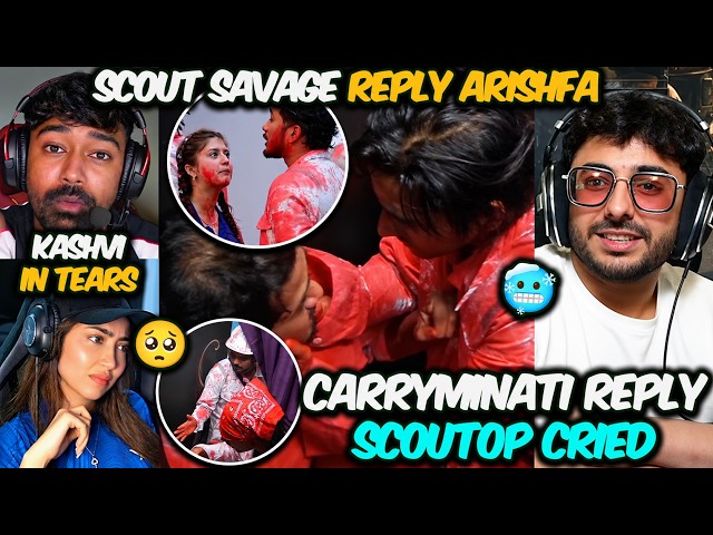 Carryminati on Scout CRIED🥶 ScoutOP vs Arishfa FIGHT🥵 Kaashvi Neyoo ANGRY😡 YUNG DSA❤️ | Bigg Boss