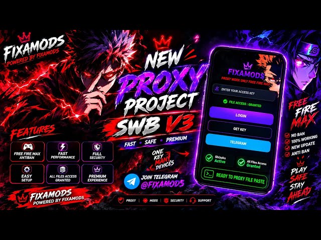 🔥 NEW PROXY PROJECT SWB V3 | FIXAMODS 🔥 | NEW UPDATE | FULL FEATURES