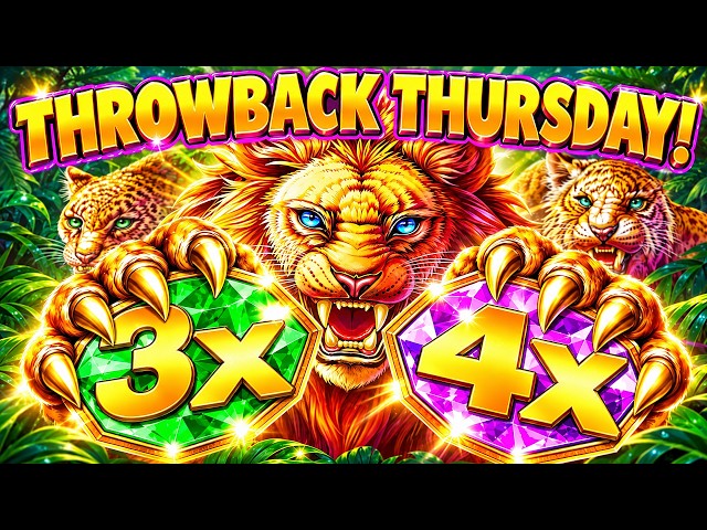 BIG WIN in BRILLIANT CATS BOOSTED RE-SPIN Slot for THROWBACK THURSDAY!
