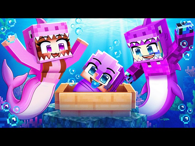 Baby Dash Adopted by Sharks Sad Story in Minecraft!