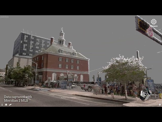 Colorized Point Cloud from 360° Imagery & LiDAR Data Captured with Mosaic Meridian 2 MLS  | Pointeo