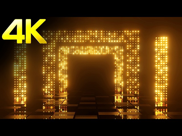 4k Abstract Gold Shimmering Background Video| Black Screen Motion Graphics Animated Wall Screensaver
