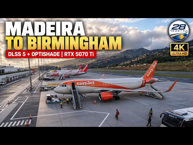 MSFS 2024 DLSS 5 + OptiShade | RTX 5070 Ti 4K Graphics | Madeira to Birmingham