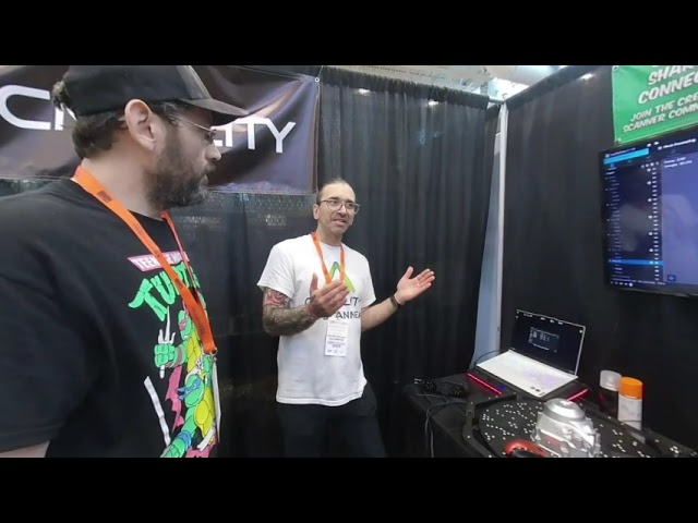 @Creality3D Sermoon S1 Laser Scanner VR 180 Demo. 3D VR video from 3D Printopia