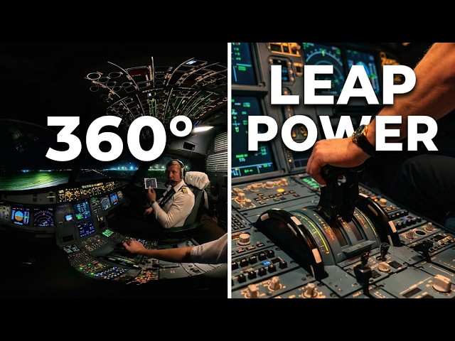 360° Cockpit View: A321neo LEAP Takeoff!