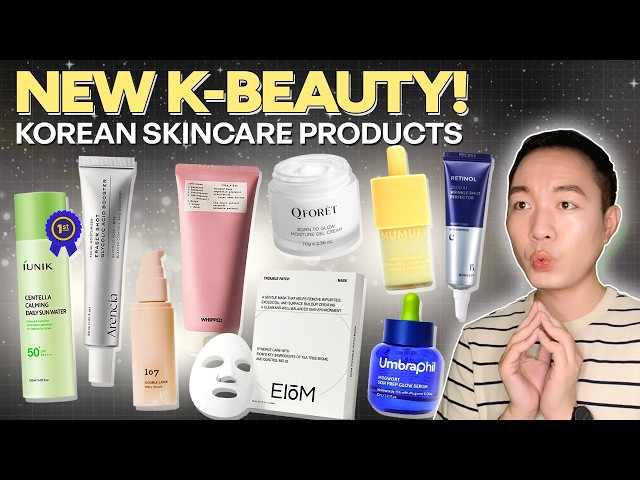Let's try 9 NEW K-Beauty Skincare Products 💦 iUnik Sunscreen, Arencia Glycolic Booster & more