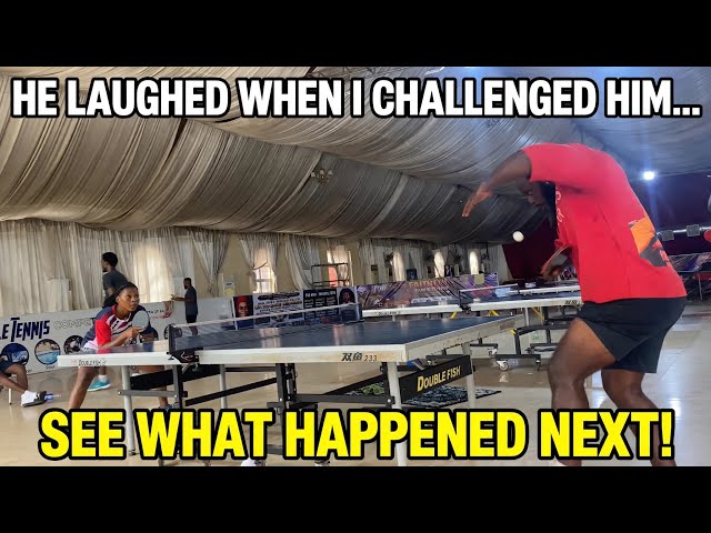 [Table tennis for females🏓]He laughed when I challenged him…See what happened next😳🏓