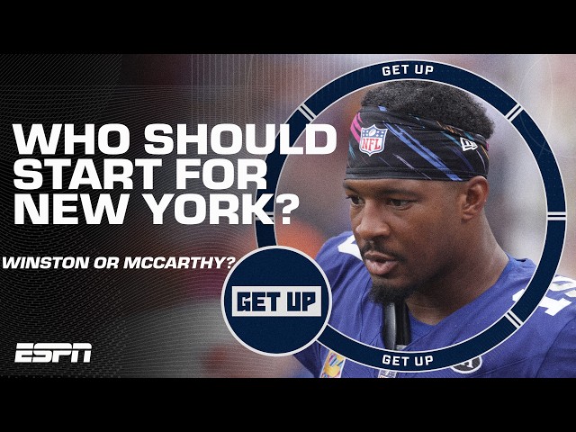 J.J. McCarthy or Jameis Winston: Who should be the New York Giants' starting QB?! 🤔 | Get Up