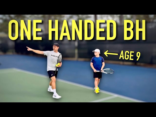 One Handed Backhand Tips (With a 9 Year Old)