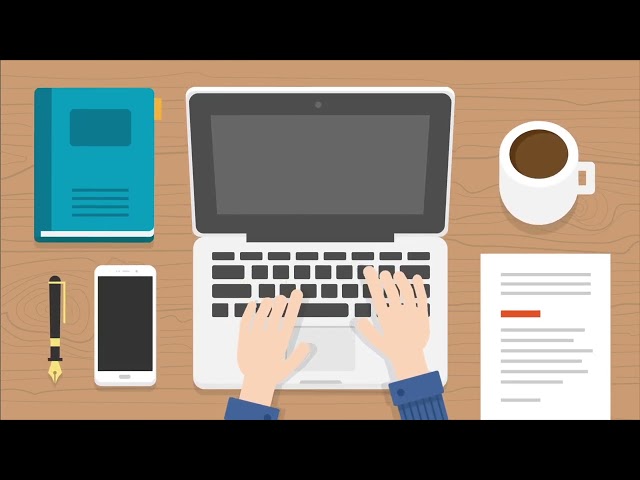 Copyright free tech video background | Table Laptop Background.