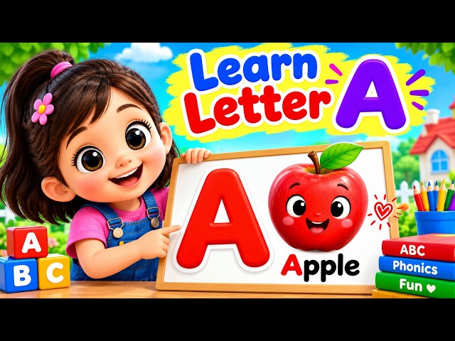 ABC Flashcards for Toddlers | Learn Letter A
