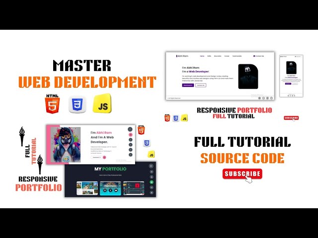 Master Frontend Web Development With 2 Real World Portfolios using html css js Beginners to Advanced