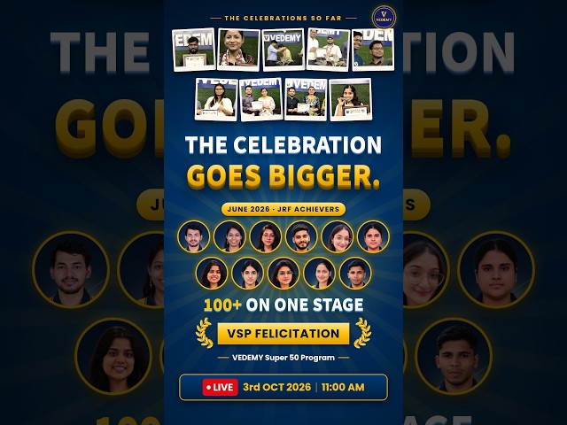 Ab Celebration Hoga Bada 🔥 | 100+ JRF Achievers | VSP Felicitation LIVE 3rd Oct #Shorts