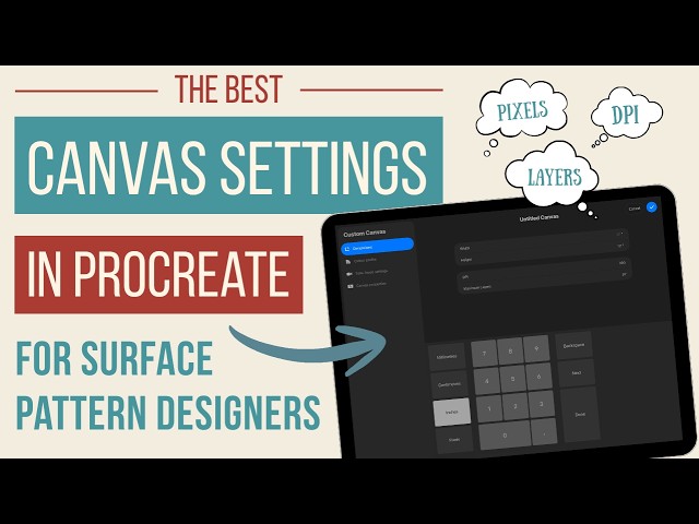 How to set up your canvas in Procreate: The BEST settings for seamless patterns!