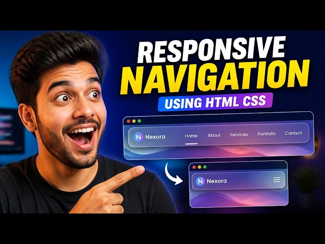 How to Build a Modern Responsive Navbar (HTML & CSS)