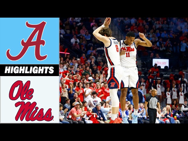 Alabama против Ole Miss | Лучшие моменты игры | Студенческий баскетбол (мужчины), 2026