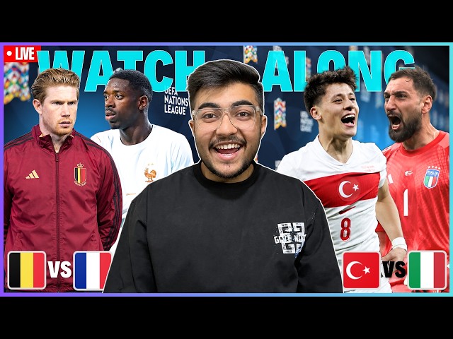 Belgium vs France | Turkey vs Italy Nations League Watchalong LIVE