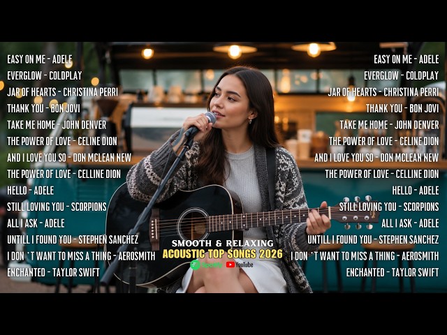 Top Chill Acoustic Covers 2026 🎸 Soft Female Vocals for Study, Relax & Positive Vibes