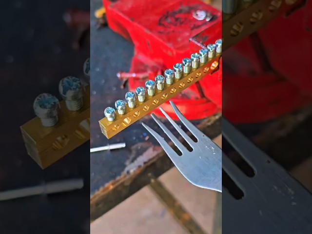 DIY Fork Terminal Block Hack | Genius Wire Connector Trick 🛠️⚡