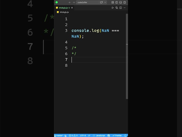 NaN === NaN is FALSE 😳 JavaScript WTF Explained