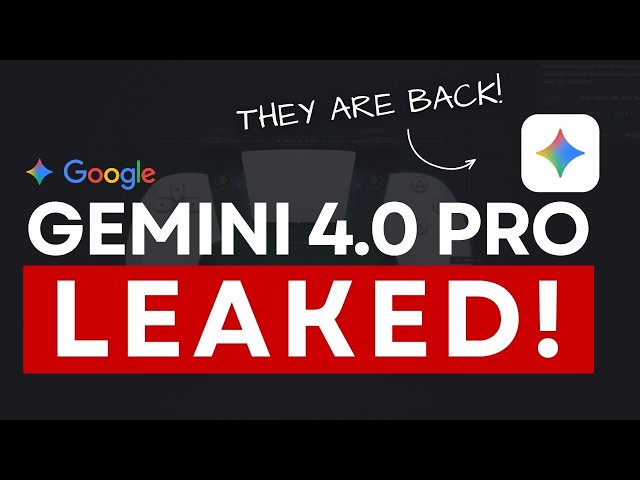 Gemini 4 Pro Coming SOON! Google is BACK...