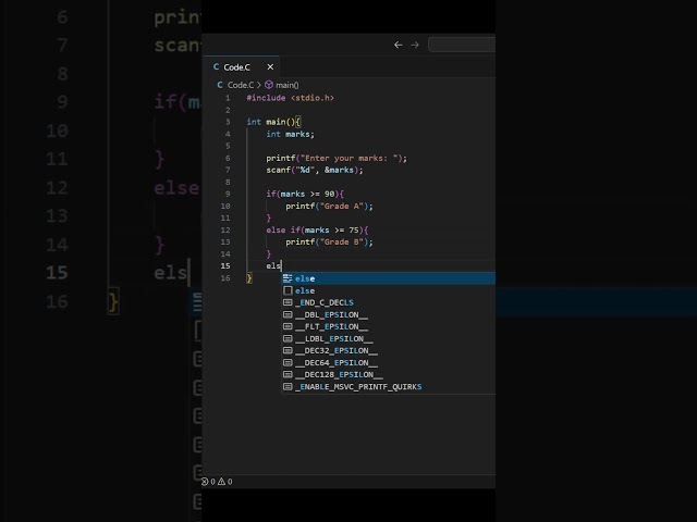 C Program: Calculate Grade #clanguage #cprogramming #coding