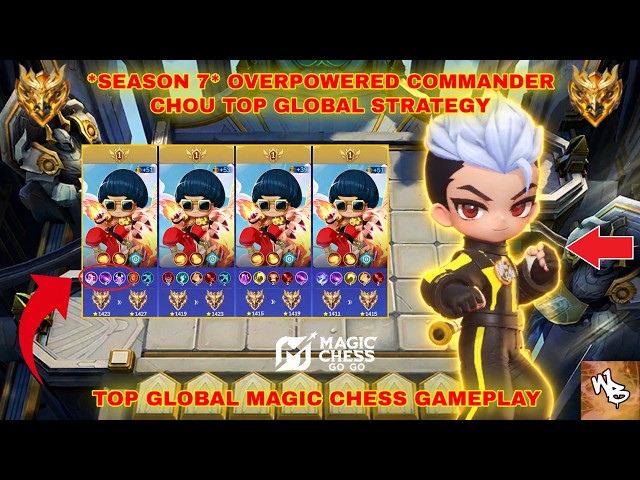 OVERPOWERED TOP GLOBAL CHOU META STRATEGY AUTOWIN S7 - BEST MAGIC CHESS SYNERGY - MAGIC CHESS GO GO