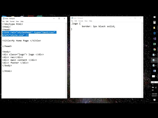 Layout -  One column Four Row HTML & CSS - External Style Sheet