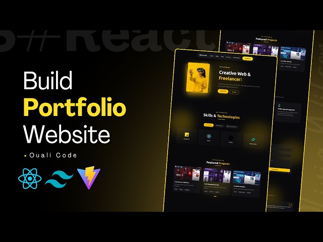 How To Make a Responsive Modern Portfolio Website with React JS, Tailwind & Framer Motion 🔥