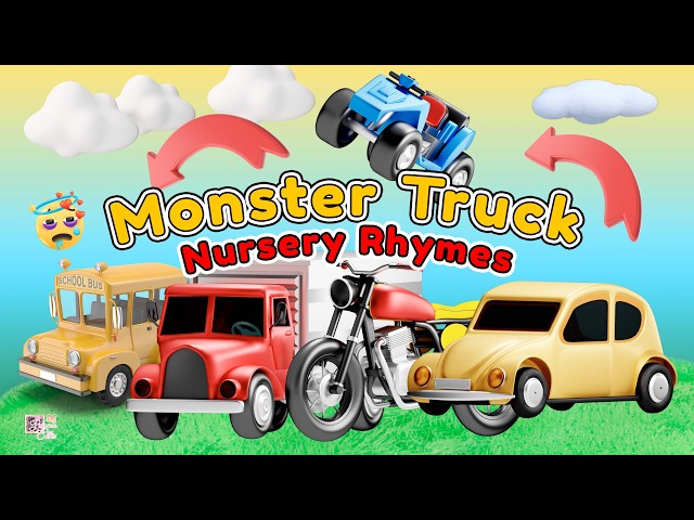 🔴Monster Truck 🚒Firetruck 🚑Ambulance | Car Songs | Cartoons for Children and Toddlers