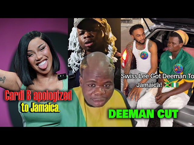 Cardi B CANCELLED in Jamaica?! Deeman's Epic Jamaican Flag Haircut REACTION Goes Viral!
