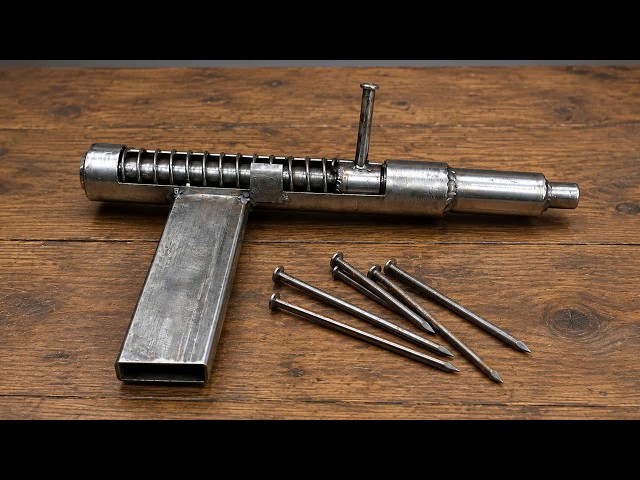 A crazy idea from a welder! How to easily make a nail gun at home | DIY WELD