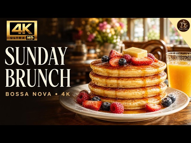 Sunday Brunch Jazz 🥞 Pancakes & Bossa Nova in 4K | 1 Hour