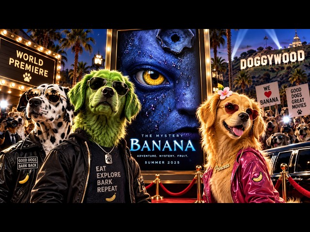 The Green Dog sneaks in to the Banana Fair