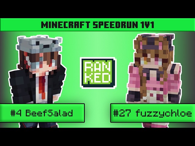 NEW PB | Beefsalad vs Chloe | Minecraft Speedrunning Ranked