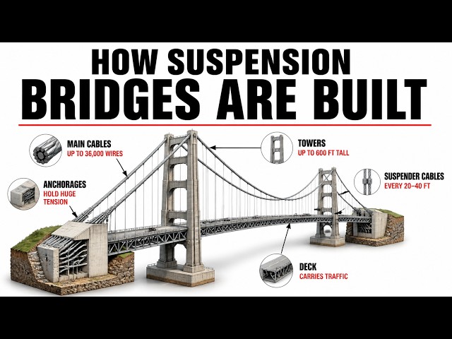 How Suspension Bridges Are Built The Insane Engineering Explained