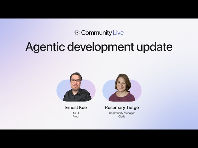 Community Live 51: Agentic development update
