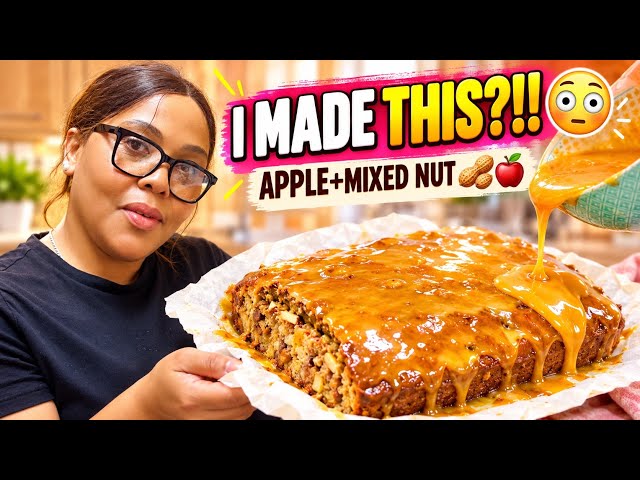 STICKY TOFFEE APPLE & MIXED NUT CAKE! 🤤🍎🥜 | Bake With Me