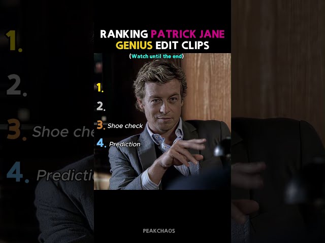 Ranking Patrick Jane GENIUS edit clips 🔥🧠