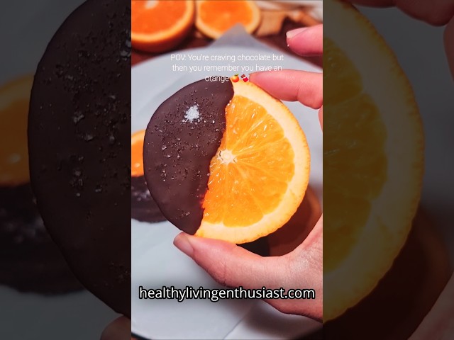 POV: Chocolate Craving? Make Chocolate Dipped Oranges 🍊🍫