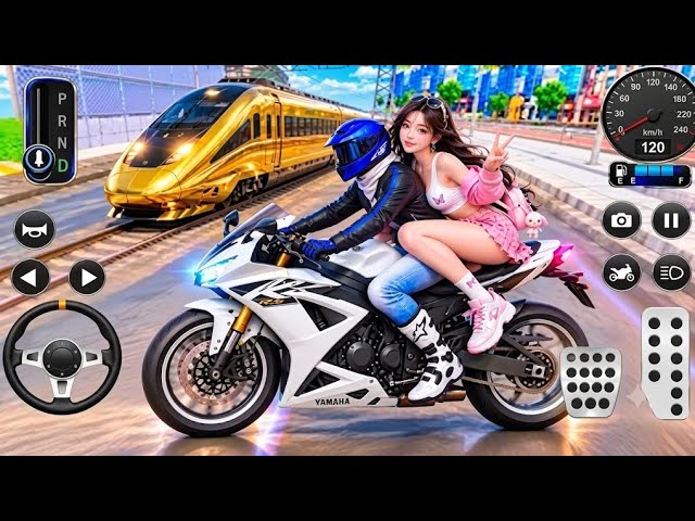 I Tried the FASTEST Pink Superbike in 3D Driving Class 2026 😱🏍️| Crazy Train Race & City Ride!#game 