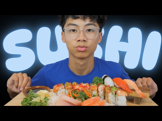 SUSHI *Tuna & Salmon Sashimi,  Pinky Roll with Assorted Nigiri | N.E Let's Eat