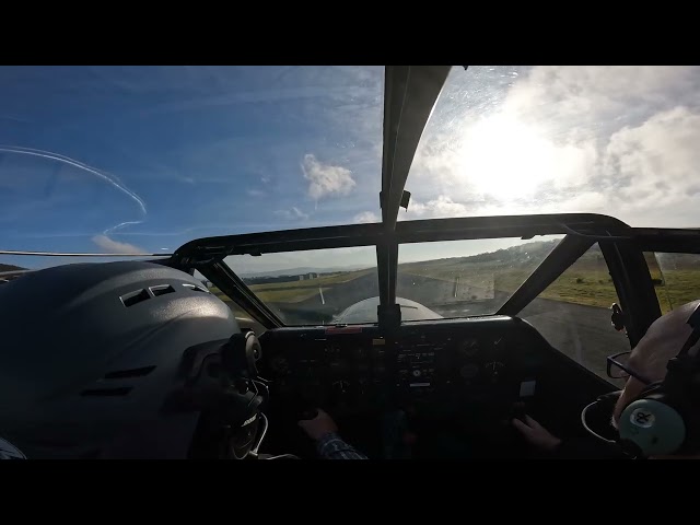 Prop tip contrails on take off