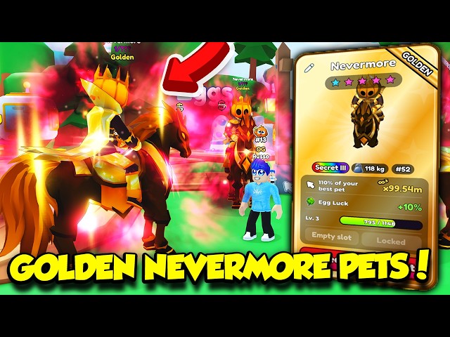 I Crafted GOLDEN NEVERMORE PETS in Tap Simulator Reborn... *RAREST*