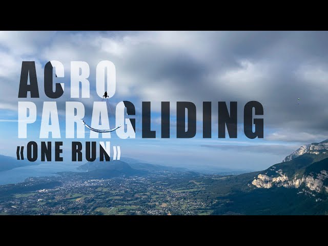 ACRO PARAGLIDING - COMPETITION TRAINING RUN - OUTSIDE VIEW
