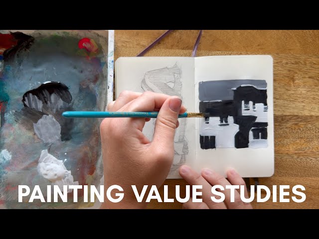 Value studies for better painting ✧ How I paint value studies